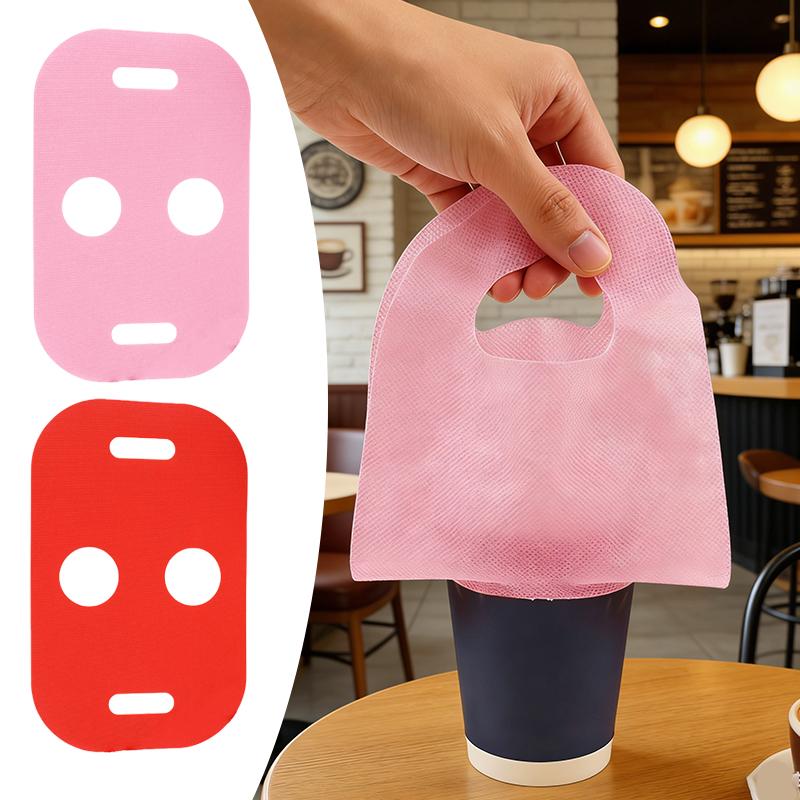 Coffee Tea Home - 50/100Pcs 밀크 티 컵 총검형 부직포
