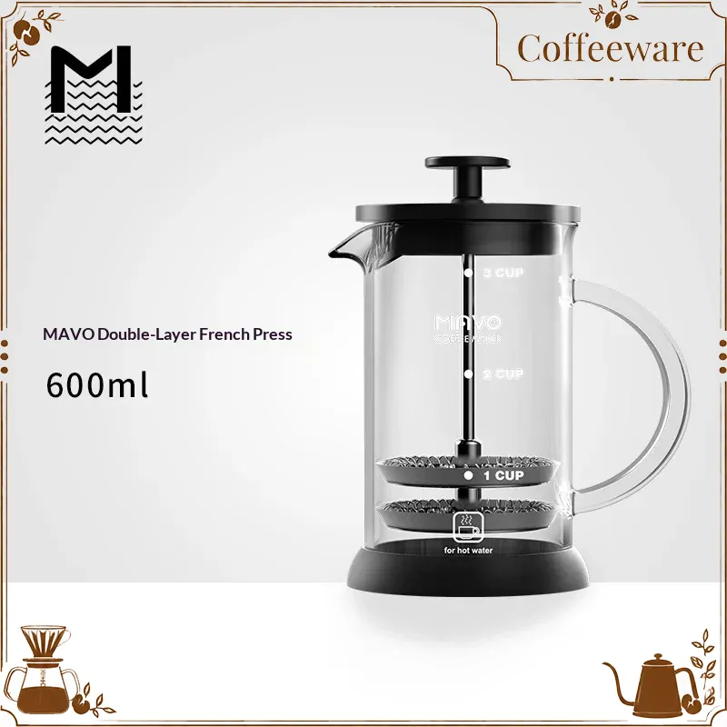 Coffee Tea Home - MAVO 프렌치 프레스 커피 메이커 이중