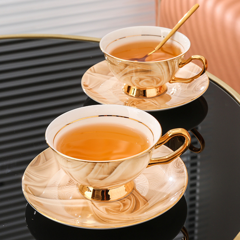 Coffee Tea Set - 정교한 기념품 본차이나 커피잔 받침 세트,