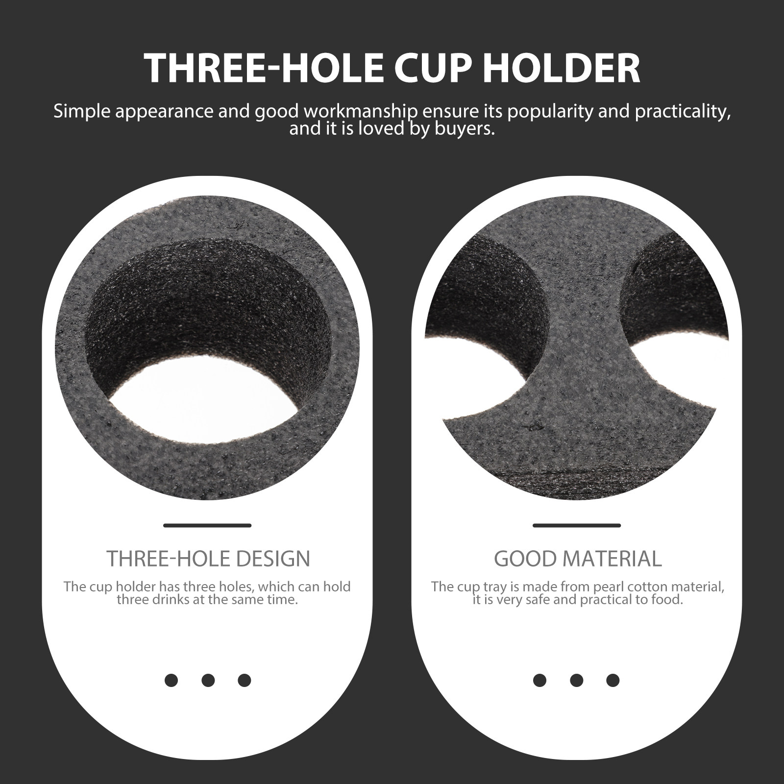 Coffee Tea Drink - 2Pcs 편리한 컵 트레이 3슬롯 음료