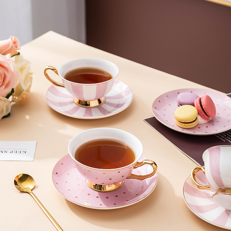 세라믹 핑크 커피 머그잔과 접시가 있는 티컵, 사무실용 - Coffee Tea Set 리뷰 및 가격