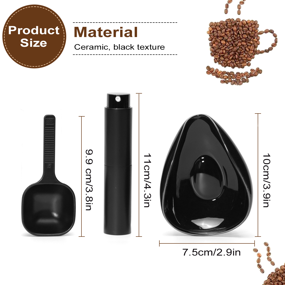 리세프 커피 원두 계량컵 및 스푼 세트, 세라믹 계량  - Coffee Tea Set 리뷰 및 가격
