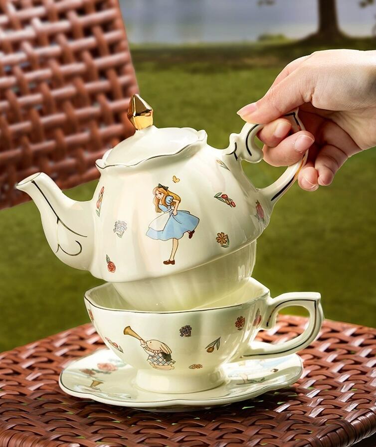 앨리스 세라믹 티&커피 세트 (토끼 디자인) 고급 생일 - Coffee Tea Set 리뷰 및 가격