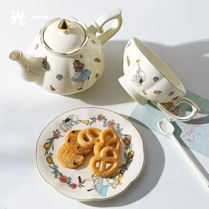 앨리스 세라믹 티&커피 세트 (토끼 디자인) 고급 생일 - Coffee Tea Set 리뷰 및 가격