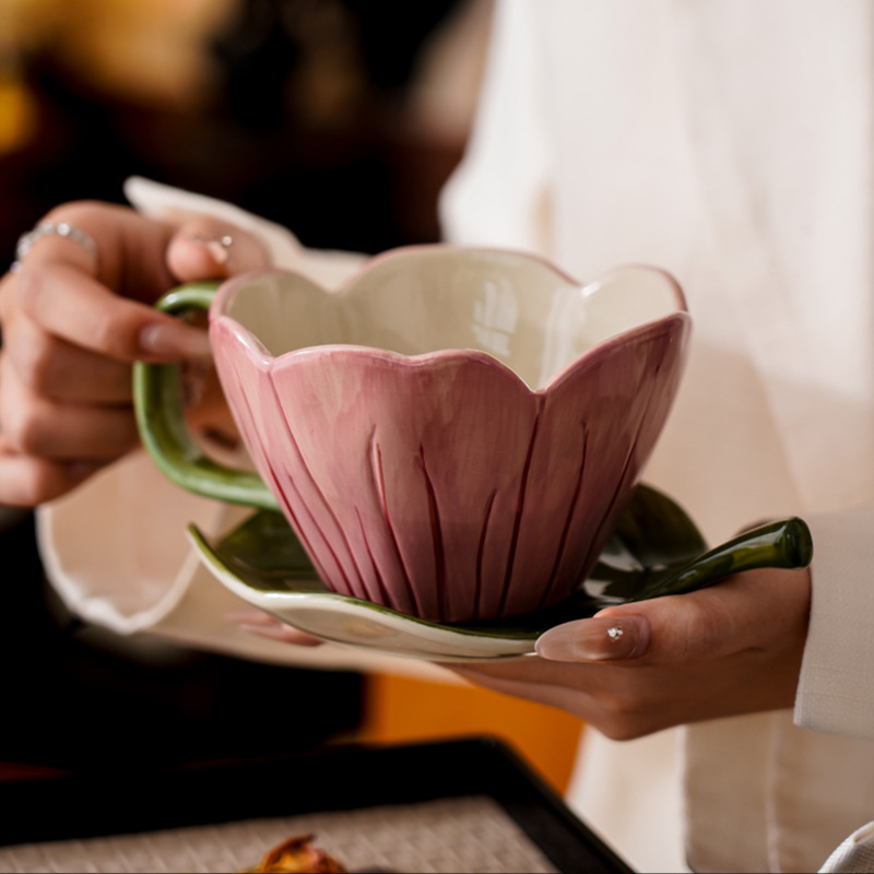 불규칙한 손으로 그린 ​​커피 컵 접시 세트 절묘한 사 - Coffee Tea Set 리뷰 및 가격
