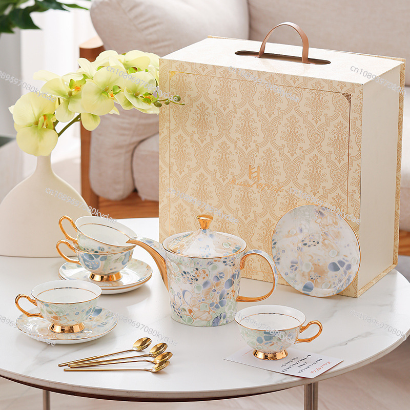 커피잔 세라믹 주전자 꽃무늬 찻주전자 컵 여자친구 결혼 - Coffee Tea Set 리뷰 및 가격
