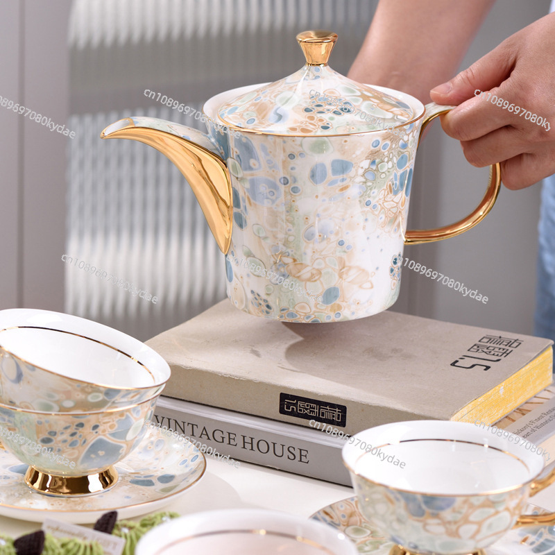 커피잔 세라믹 주전자 꽃무늬 찻주전자 컵 여자친구 결혼 - Coffee Tea Set 리뷰 및 가격