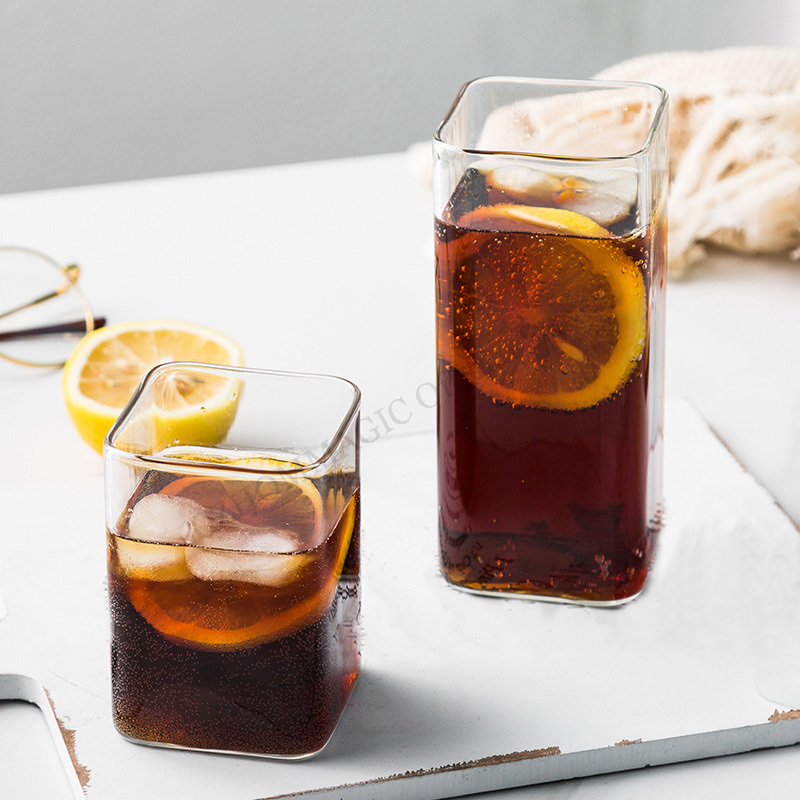 사각 유리 컵, 커피 머그잔, 내열성 물컵, 투명 차  - Coffee Tea Drink 리뷰 및 가격