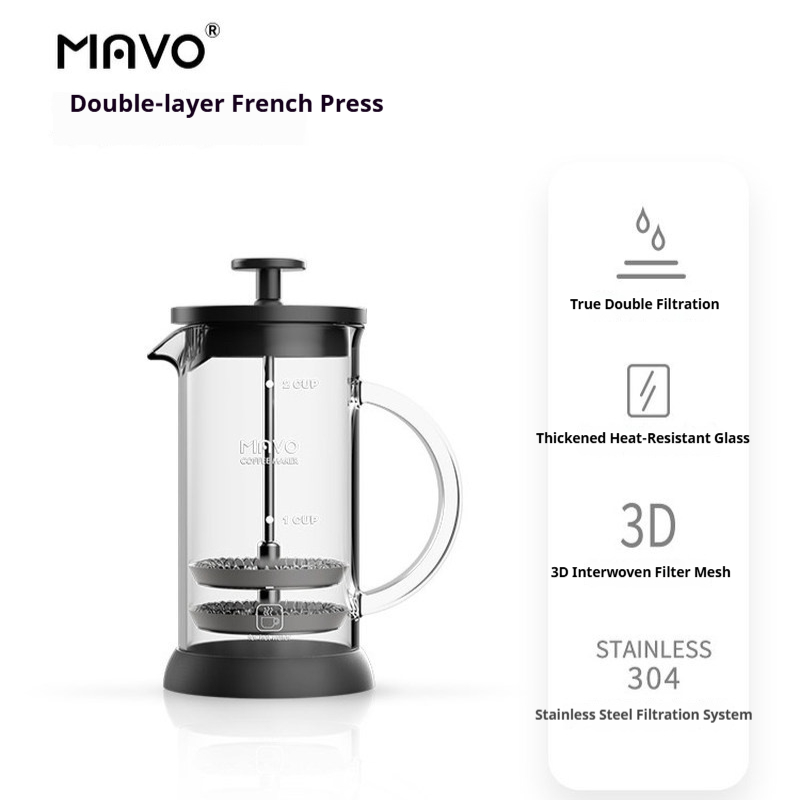 MAVO 프렌치 프레스 커피 메이커 이중 메쉬 필터 2 - Coffee Tea Home 리뷰 및 가격