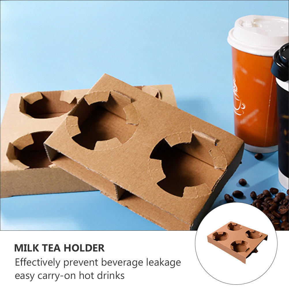10Pcs 친환경 생분해성 종이 음료 캐리어 트레이 커 - Coffee Tea Drink 리뷰 및 가격