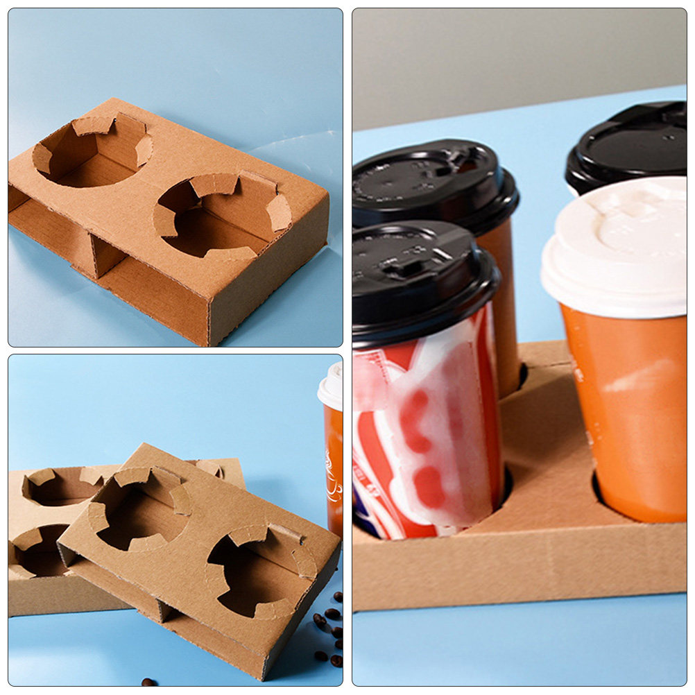 10Pcs 친환경 생분해성 종이 음료 캐리어 트레이 커 - Coffee Tea Drink 리뷰 및 가격