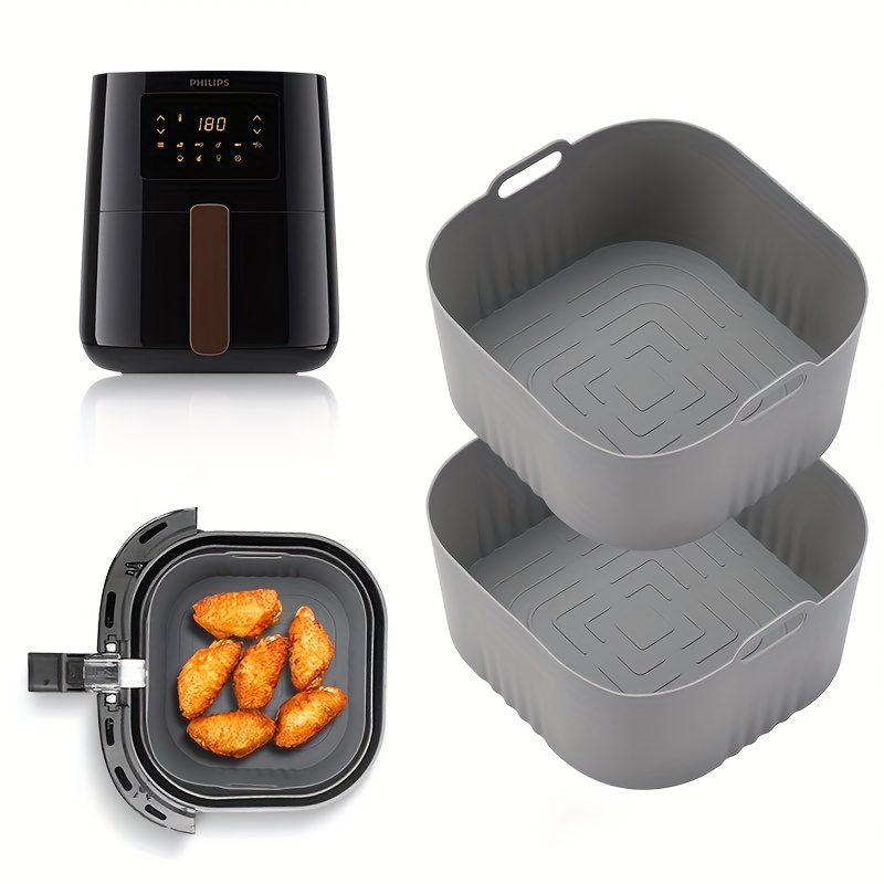 2Pcs 사각형 에어 프라이어 실리콘 베이킹 트레이,  - Philips Air Fryer Hd9252 리뷰 및 가격
