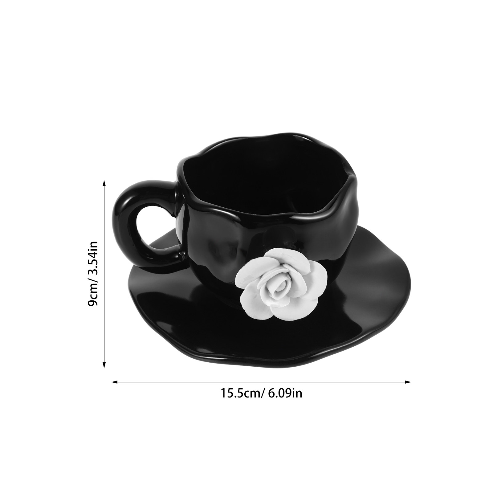 1세트 꽃무늬 3D 장미 디자인 세라믹 커피 머그컵과  - Juice Tea Coffee 리뷰 및 가격
