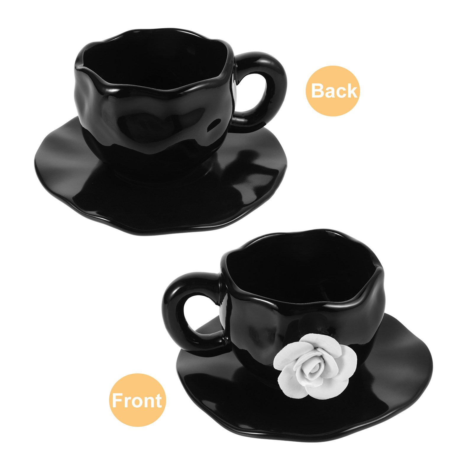 1세트 꽃무늬 3D 장미 디자인 세라믹 커피 머그컵과  - Juice Tea Coffee 리뷰 및 가격