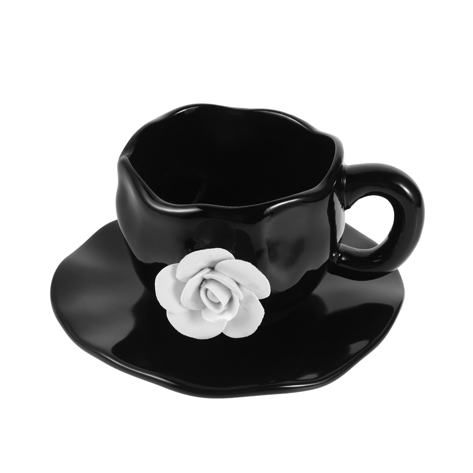 1세트 꽃무늬 3D 장미 디자인 세라믹 커피 머그컵과  - Juice Tea Coffee 리뷰 및 가격